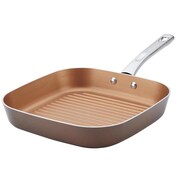 AYESHA CURRY Ayesha Curry 10762 Porcelain Enamel Nonstick Square Grill Pan; 11.25 in. - Brown Sugar 10762